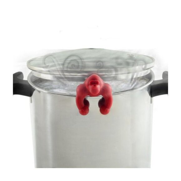 2 Norpro Ape Escape Silicone Pot Lid Vent, Helps Prevent Boil Over 1 Red 1 Black - Picture 1 of 6